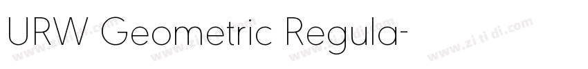 URW Geometric Regula字体转换